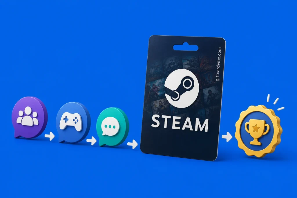 Earn Steam Gift Cards in Gaming Communities - GiftCardVibe featured image