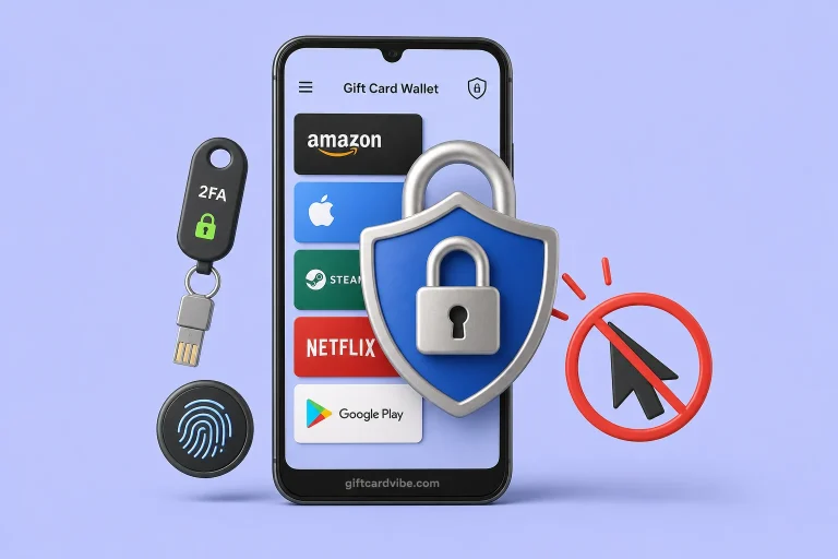 Layered account security protecting a Nigerian gift card trader from phishing