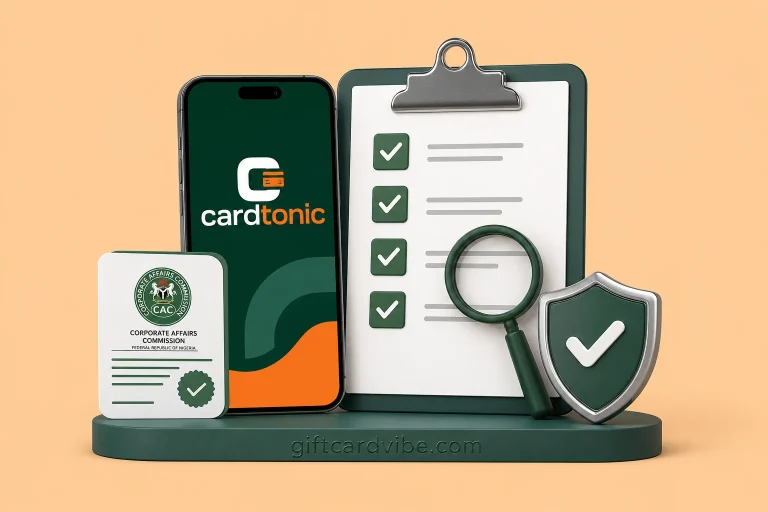 Evidence checklist for reviewing Cardtonic before a Nigerian gift card trade