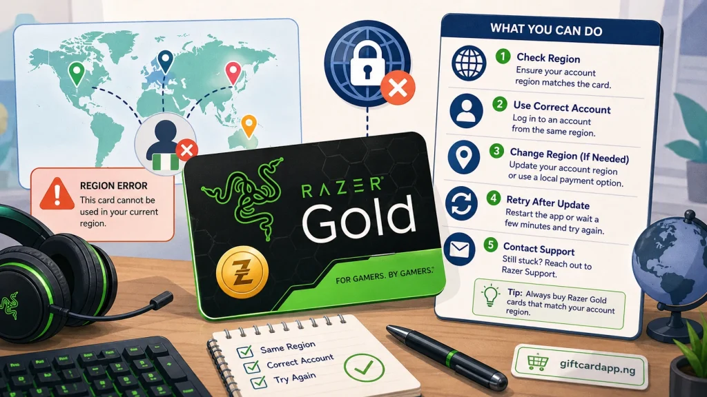 Razer Gold Region Error: Why It Happens and What to Do - GiftCardVibe featured image