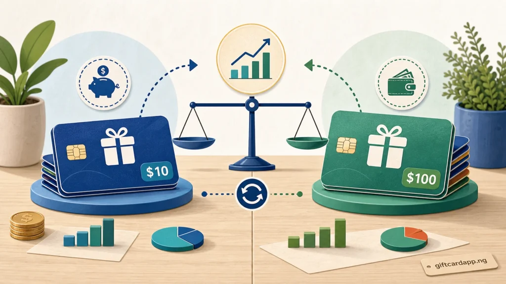 Small Gift Cards vs Large Gift Cards: Which Converts Better? - GiftCardVibe featured image
